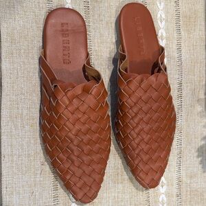 Libertė brown leather mules. Size 10 NWOB